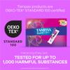 Tampax Pocket Radiant Compact Plastic Tampons, with LeakGuard Braid, Regular Absorbency, Unscented, Pack of 3 (28 count each pack) view 3