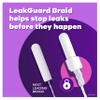 Tampax Pocket Radiant Compact Plastic Tampons, with LeakGuard Braid, Regular Absorbency, Unscented, Pack of 3 (28 count each pack) view 4