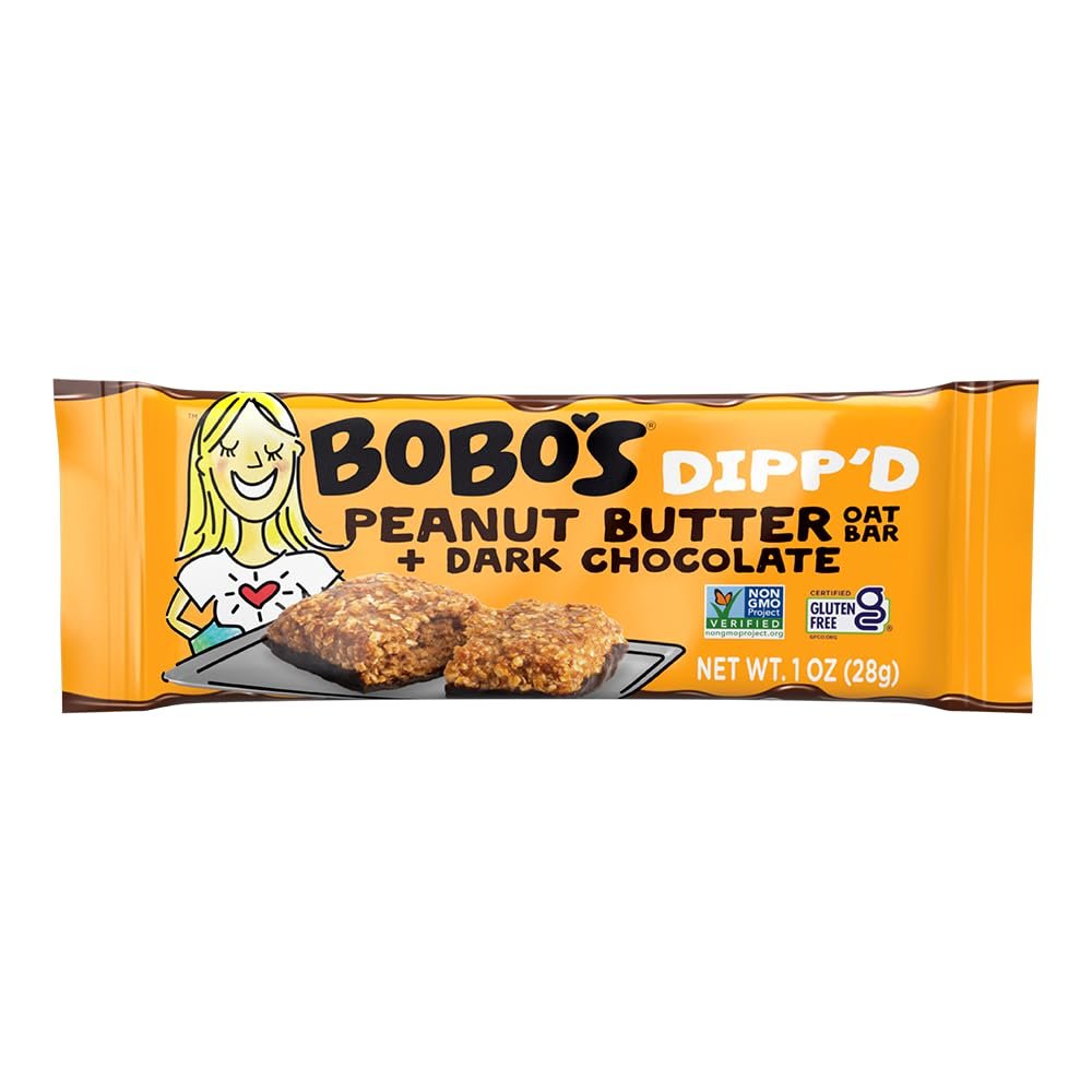 Bobo's Dippd Bars (30 ct Case) (Peanut Butter + Dark Chocolate)