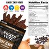Wicked Cutz Classic Chop House Beef Jerky, 33g Protein Per Bag, Tender & Easy to Chew Alternative to Beef Sticks, USA Made High Protein Carnivore Snacks (2 Bags) view 2