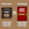 Wicked Cutz Classic Chop House Beef Jerky, 33g Protein Per Bag, Tender & Easy to Chew Alternative to Beef Sticks, USA Made High Protein Carnivore Snacks (2 Bags) view 3