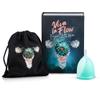 Viva La Flow - Reusable Menstrual Cup -100% Medical Grade Silicone - No Metals or Toxins - Soft & Comfortable Period Care - Leak Free - 10 Hours of Protection -Size B-Minted view 1