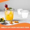 Concession Essentials 9oz Plastic Squat Tumbler Cups- Pack of 50ct view 2