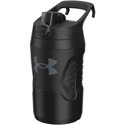 Under Armour 32 oz Insulated Water Bottles - Sports Water Jug with Fence Hook, Leak Resistant for Baseball, Football & More, 32 oz Insulated, Black/Black