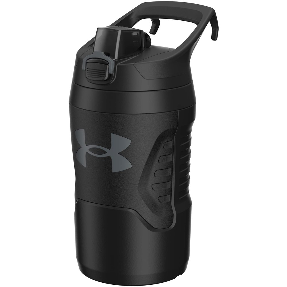 Under Armour 32 oz Insulated Water Bottles - Sports Water Jug with Fence Hook, Leak Resistant for Baseball, Football & More, 32 oz Insulated, Black/Black