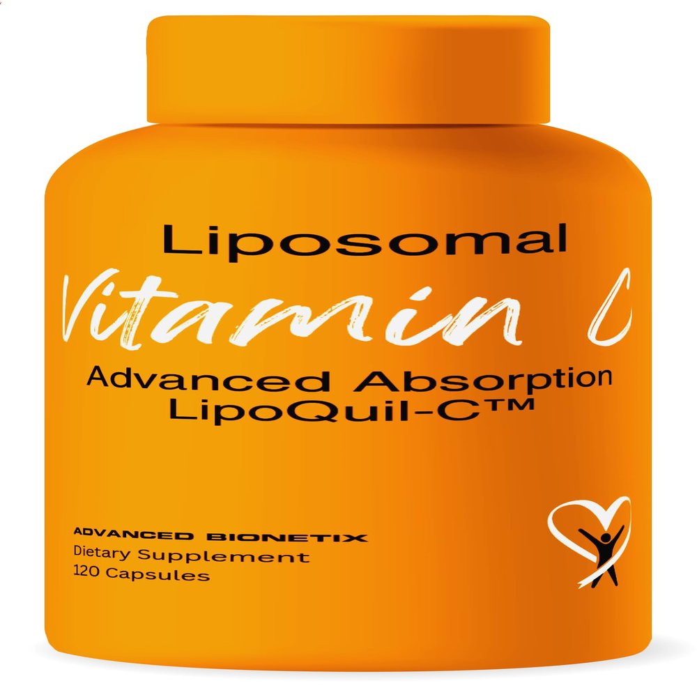 Advanced Bionetix Liposomal Vitamin C Supplement | LipoQuil-C Enhanced Absorption Technology | 120 Capsules 1000mg High Dose Fat Soluble Vita C | Immune Support Collagen Support