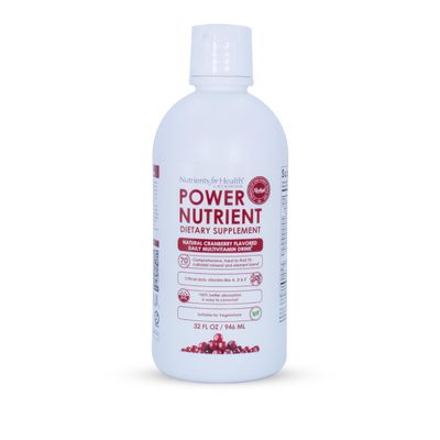 Rawleigh Power Nutrient: Cranberry Flavor, Daily Multivitamin Liquid Supplement for Men, Women with VIT. A - zinc, B 1-6 & 70 Colloidal Trace Minerals, Vegetarian-Friendly GMO & Gluten Free 32 fl oz
