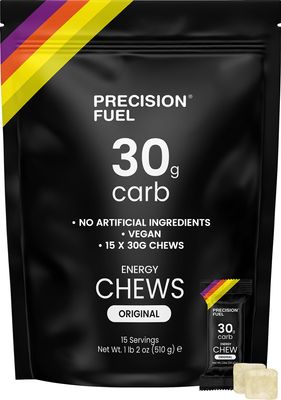 Precision Fuel PF30 Chew Energy Chews - Carbohydrate Fuel for Endurance, Lightweight & Portable, 30g Carbs - Ideal for Long Runs, Rides & Workouts -Original Flavour (15 Chews)