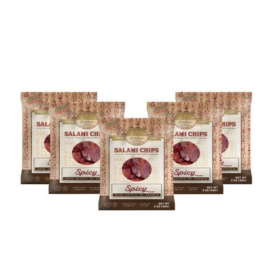 Passover Exodus Salami Chips - Spicy, 5 Pack