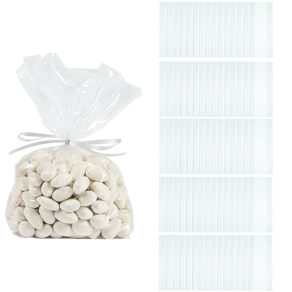 5 1/2" x 11" Bulk Clear Cellophane Treat Bags, 150 Piece
