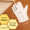 ECZEMA HONEY Premium 100% Cotton Gloves - Washable & Reusable Overnight Dry Hands Treatment - White Cotton Gloves for Eczema (24 Pairs) view 3