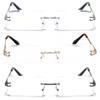 V.W.E. 3 Pairs Men Metal Fully Rimless Rectangular Reading Glasses - 140mm Width Modern Classy Clear Lens Reader (3 Assorted (Silver/Gold/Gunmetal), 2.75, diopters) view 2