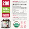 biophix D-Mannose USDA Organic 1500 mg 200 Veggie Caps - Supports a Healthy Bladder Urinary Tract, Non-GMO, Vegan-Friendly view 4