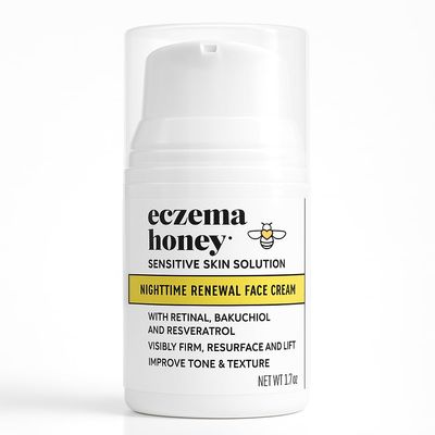 ECZEMA HONEY Concentrated Nighttime Renewal Face Cream - Anti Aging Skin Care Products - Unscented Face Moisturizer for Eczema, Dry & Sensitive Skin (1.7 Oz)