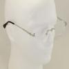 V.W.E. 3 Pairs Men Metal Fully Rimless Rectangular Reading Glasses - 140mm Width Modern Classy Clear Lens Reader (3 Silver, 3.00, diopters) view 4