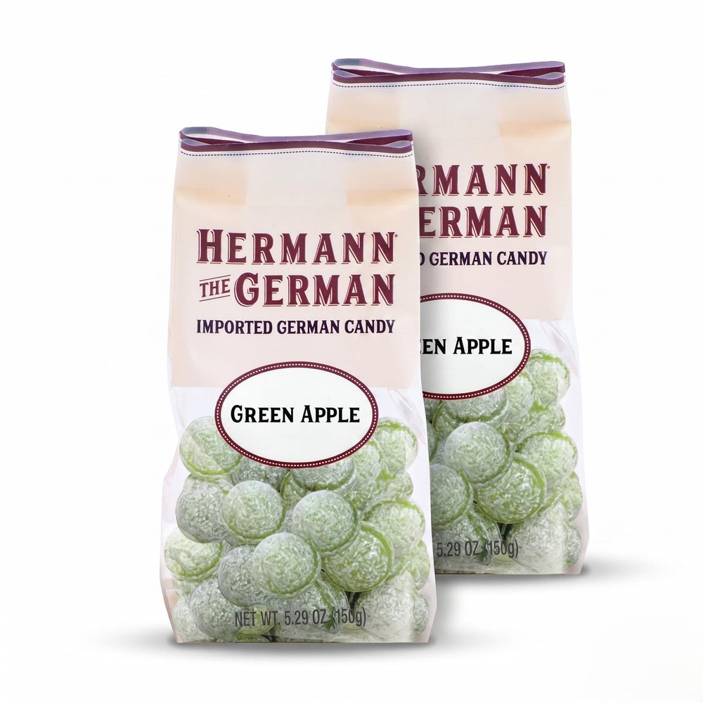 Hermann The German Green Apple Candy Green Apple Candy | German Hard Candy
