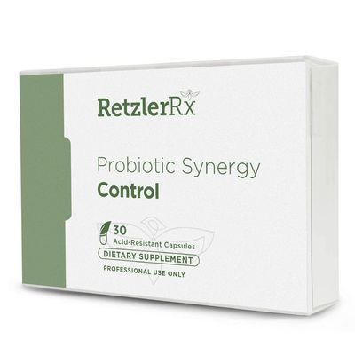 Probiotic Synergy Control by Dr. Retzler Rx - Probiotic Supplement to Support Gut Barrier Function - Bifidobacterium animalis subsp lactis B420 HOWARU Gluten Free, Dairy Free and Soy Free