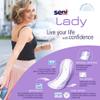 Seni Lady Overnight Pads, Ultimate Long Overnight Incontinence Bladder Control Pads with Adhesive Strip, 26 Count (1 Pack of 26), Discrete Bladder Protection for Women view 2