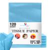 120 Sheets of Light Blue Tissue Paper - 15" x 20" Packing Paper Sheets for Moving - 10lb Wrapping Paper - Newsprint Paper for Packing, Gift Wrapping, Moving Supplies & Protecting Items Crown Display view 1