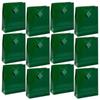 12" x 14 1/2" Extra Large Green Paper Gift Bags with Tags, 12 Piece view 1