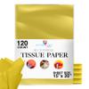120 Sheets of Yellow Tissue Paper - 15" x 20" Packing Paper Sheets for Moving - 10lb Wrapping Paper - Newsprint Paper for Packing, Gift Wrapping, Moving Supplies & Protecting Items Crown Display view 1