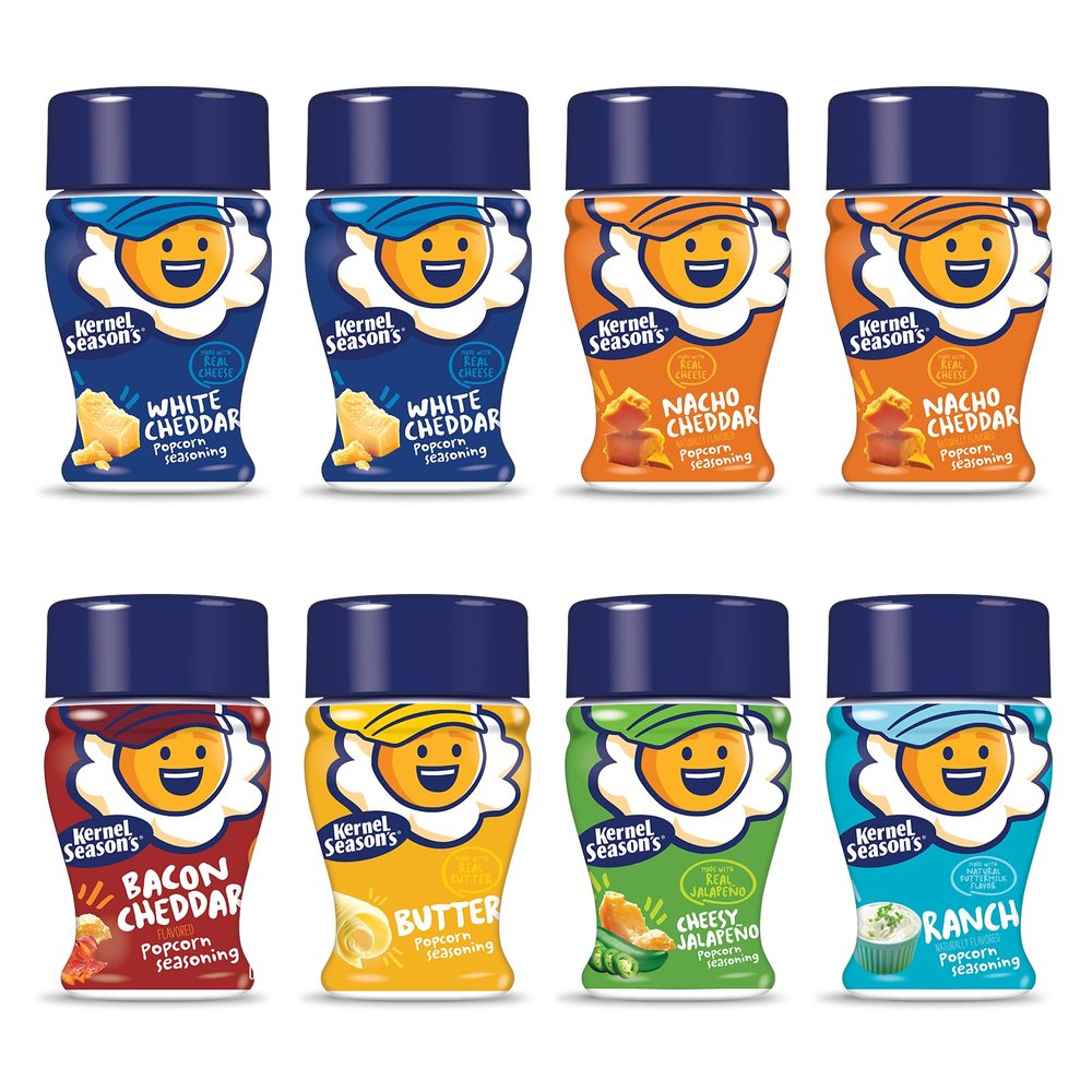 Kernel Season's Mini Savory Popcorn Seasoning Variety Pack, 0.9 Ounce (Pack of 8)