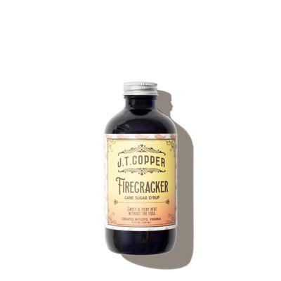 J.T. Copper Firecracker Syrup  8 fl oz Bottle  Organic Cane Sugar, Ghost Pepper & Sea Salt  Vegan & Gluten-Free  Handcrafted in Floyd, VA