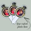 100 Pack of Custom Photo Cupcake Toppers, She Said Yes Cupcake Toppers Plastic Personalized Cupcake Picks 2x4 Inches, Upload 1 Photo, American Made (Ring Shape) view 2