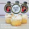 100 Pack of Custom Photo Cupcake Toppers, She Said Yes Cupcake Toppers Plastic Personalized Cupcake Picks 2x4 Inches, Upload 1 Photo, American Made (Ring Shape) view 3