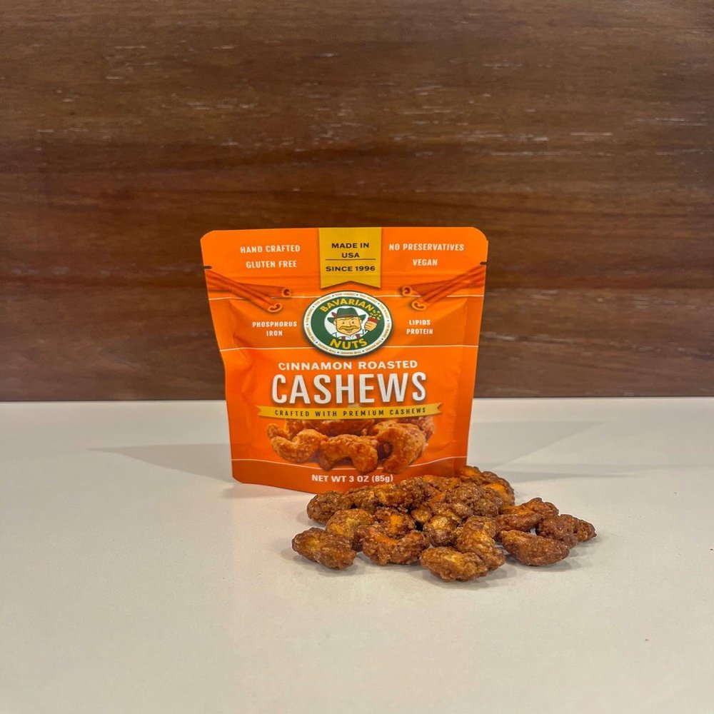 Magic Bavarian Cinnamon Roasted Cashews, 3 Ounces Trial Size of Sweet, Gluten-Free, Vegan Nuts, Made in the USA