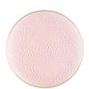 EcoQuality 9" inch Round Hammered Translucent Pink Plastic Plates with Gold Rim - China Like Party Plates, Heavy Duty Large Disposable Dinner Charger Salad Plate Weddings, Serveware (30 PACK) view 1