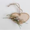 12 Natural Wood Heart Ornaments for Tiny Christmas Tree view 3