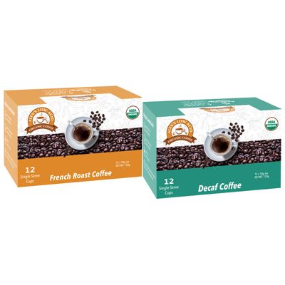 Alex's Low Acid Organic Coffee Perfectly Prepared Host Single-Serve Pods Variety Pack