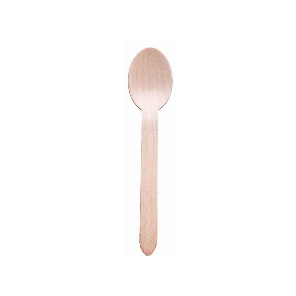 Disposable Wooden Cutlery -Compostable Eco-Friendly 100% Wood Utensils Case of 1000 Counts (Spoon)