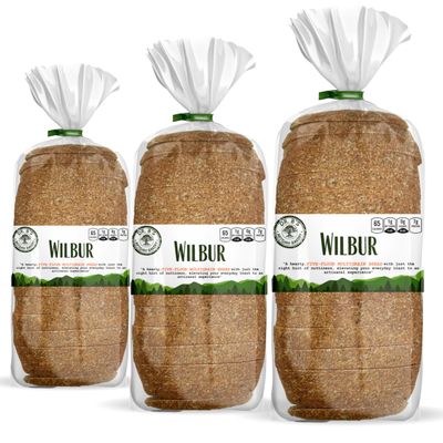 Dr. B's Wilbur Five Flour Multigrain Bread | 1g Net Carbs & 7g Protein | Low Calorie, Vegan, Sugar Free | Fresh, Sliced, Keto & Low Carb Bread Loaf (3 Pack (16 oz), Plain)