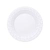 20 pcs 10-Inch WHITE with Basketweave Plastic Round Plates - Disposable Wedding Party Catering Tableware view 1