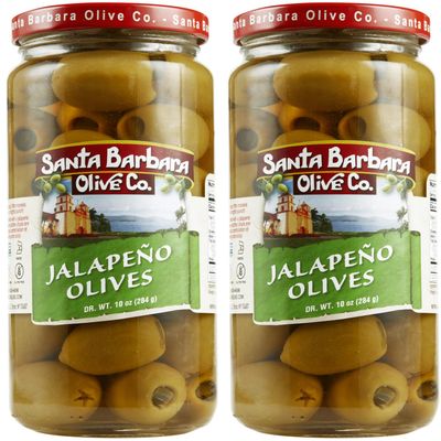 Santa Barbara Hand Stuffed Jalapeno Olives 10 oz, 2 Pack