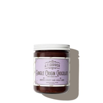 J.T. Copper Single Origin Chocolate Syrup  16 fl oz Jar  Organic Cane Sugar, Natural Cocoa from Ghana, Vegan & Gluten-Free  Handcrafted in Floyd, VA