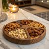 Valentines Day Nuts gift Basket - Delicious Mixed Cravings Gourmet Collection, Features 7 Sectional Platter with Freshly Roasted Nuts, Valentines Gift Basket for Women. view 4