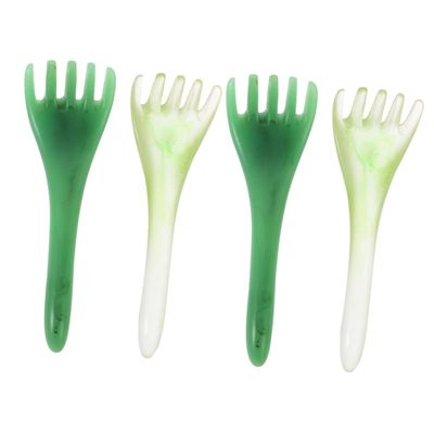 4 Pcs Hair Comb Massager Head Massager Spa Head Scratcher Jade Comb Scratcher Scalp Jade Foot Scalp s Sole of Foot Miss China Resin Beeswax