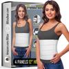 Abdominal Binder for Women & Men Post Surgery Recovery, 12 inch 4 Panel Waist Compression Band, Wrap Support for Bariatric, Belly, Stomach, Postpartum, Hernia, Latex-free. Breathable Fabric S-M view 1