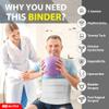 Abdominal Binder for Women & Men Post Surgery Recovery, 12 inch 4 Panel Waist Compression Band, Wrap Support for Bariatric, Belly, Stomach, Postpartum, Hernia, Latex-free. Breathable Fabric S-M view 2