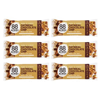 88 Acres Granola Bars | Oatmeal Chip | Gluten Free, Nut-Free Oat and Seed Granola Bar | Vegan & Always Non GMO | 6 Pack