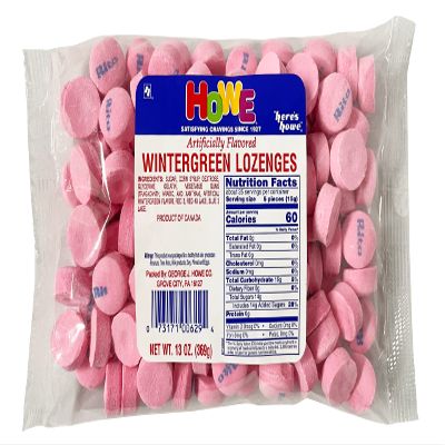 Howe Wintergreen Lozenges, Mint Candy, 13 oz Bag