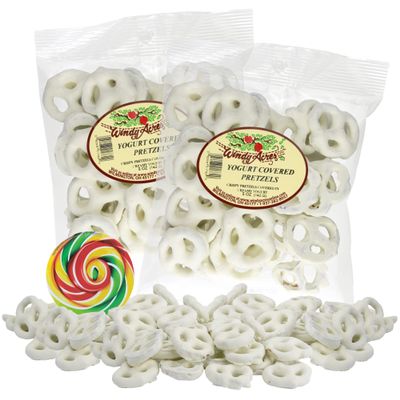 Needzo Windy Acres Yogurt Covered Pretzels, Old-Fashioned On-the-Go Snacks, Shareable Treats, Party Favors, Bowl Fillers, and More, 2 Pack, 5 Ounces