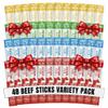 Wicked Cutz Beef Sticks Variety Pack | 4 Flavors up to 15g Protein Per Meat Stick | Extra Large, Tender, Easy to Chew, USA Made, High Protein Carnivore Snacks | Valentines Day Gifts for Men (48 Pack) view 1