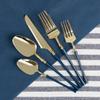 PlasticPro 20 Count Gold and Navy Plastic Tea Spoons Premium Quality Heavy Duty Disposable Elegant Silverware Two Tone Tea Spoons for Party view 2