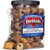 Milk Chocolate Covered Peanut Butter Pretzels by Its Delish, 1.8 LBS Jumbo Container Bulk | Gourmet Chocolate Coated Pretzel Nuggets Filled with PeanutButter Bites | Awesome Candy Snack | Kosher Dairy view 1