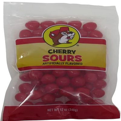 Buc-ee's Cherry Sours Red Candy, 12 oz
