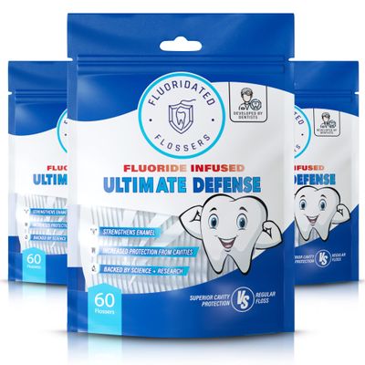 Fluoride Floss Picks - Enhanced Cavity Protection, Unflavored Floss Picks. Shred Resistant Nylon Flossers, 180 Count, Dentist Designed and Backed by Science